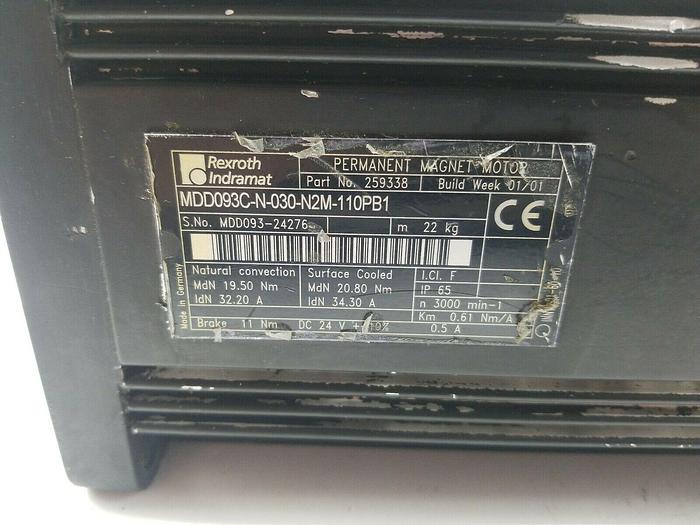Used Rexroth MDD093C-N-030-N2M-110PB1