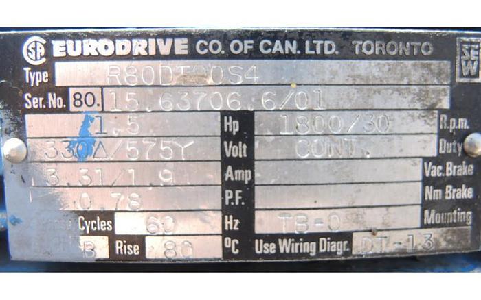 D'occasion USED ROTARY AIR LOCK VALVE, SIZE: 7" X 13", STAINLESS STEEL