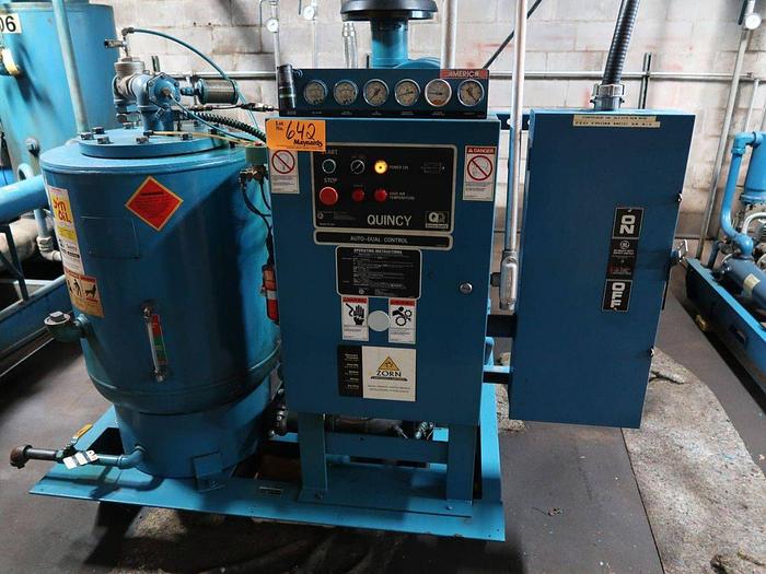 Used QUINCY 490 100 HP ROTARY SCREW AIR COMPRESSOR
