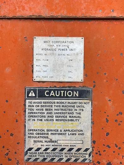 Used 1983 MKT Vibratory Hammer, Generator and 12' beam with caisson clamps