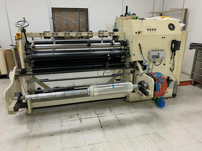 Used 62" DEACRO MODEL DA-650 DUPLEX CENTER-WIND SLITTER REWINDER 24" DIAMETER REWIND