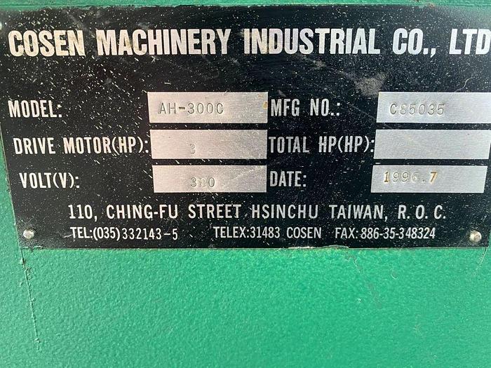 Used 1996 Cosen AH-300C Automatic Bandsaw