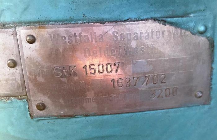 Used Westfalia Separator StK15007