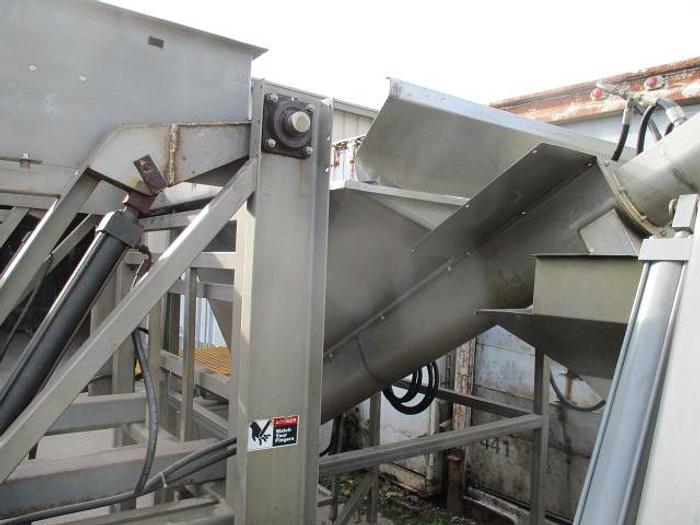 Used Lyco Rotary Steam Blancher, 48" dia x 12' long with Loading system