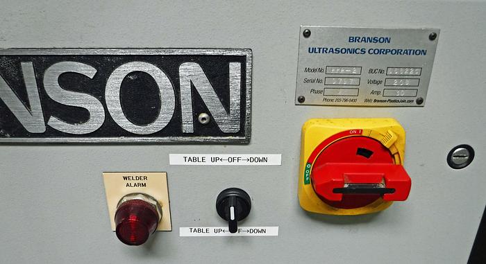 Used USED BRANSON ULTRASONICS CORPORATION PLASTIC WELDER, MODEL PPP-2