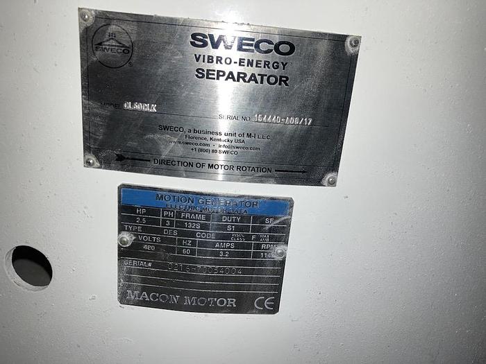 Used 60" SWECO SCREENER - S/S