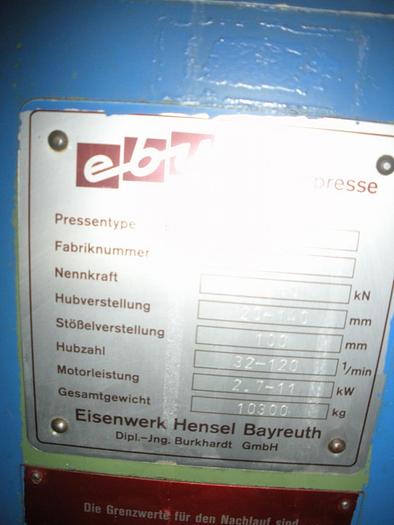 Gebraucht EXCENTERPERS C-FRAME EBU 125 TON