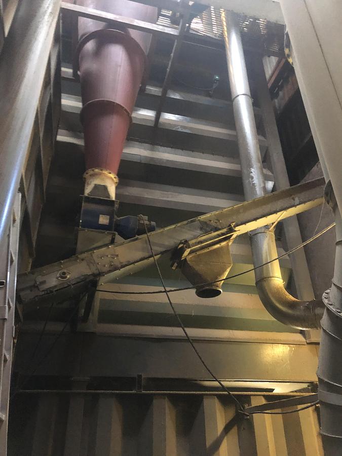 Used Bulk material silo 40 m³ x 4 cells Cimbria Square silo