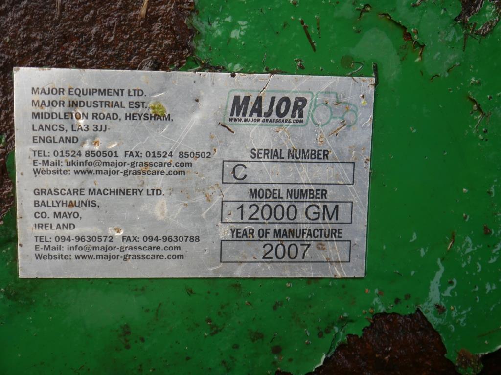 Used Major 12000 GM Rotary Topper