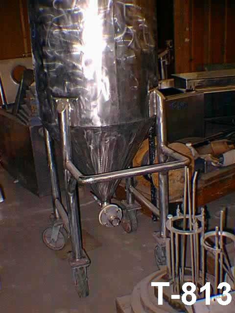 Used 100 GALLON SINGLE SHELL TANK WITH CASTERS AND HANDLES