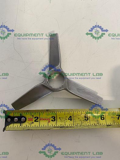 Used 6" Stainless Steel Axial Flow Impeller Blade, 3 Blade w/ 1" Bore