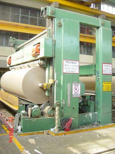 Used 183" (4.64M) BLACK CLAWSON ROLLFLYTE 220 SLITTER REWINDER