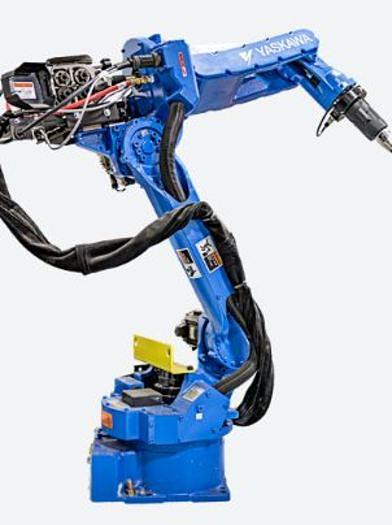 2012 MOTOMAN MA1400 MIG WELDING CELL WITH A/B SIDED INDEX TABLE AND DX100 CONTROLLER