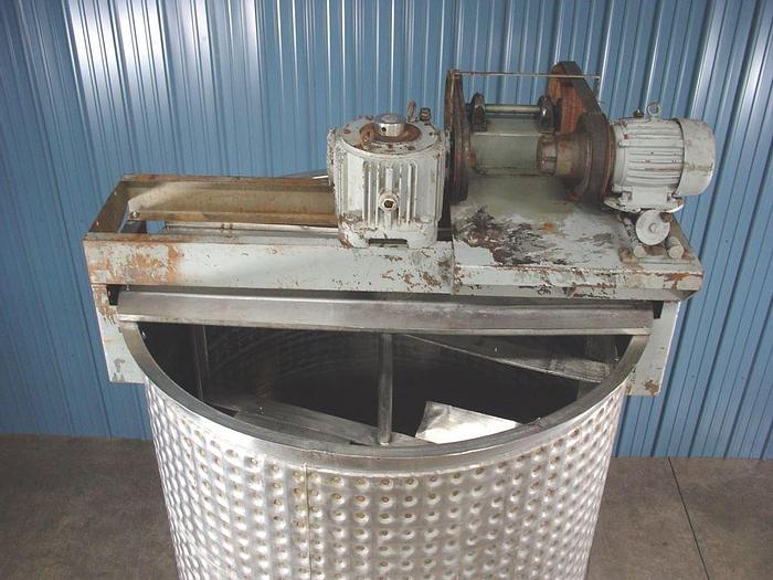 Used 1,000 GALLON WILL FLOW PRESSURE WALL PROCESSOR - S/S - JACKETED SIDE & BOTTOM