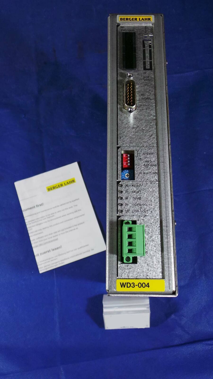 Used Berger Lahr WD3-004.0801 Servo Driver,230/240V 2.0A/115v 3.6A/50-60 Hz Rev RS42 Controlle