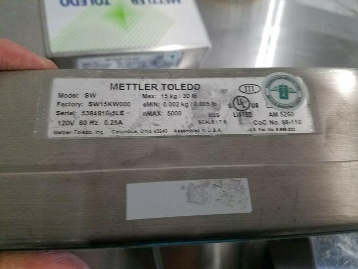 Used Mettler Toledo Speed Weigh Scale Model SW 15kg Stainless Steel Food Medical