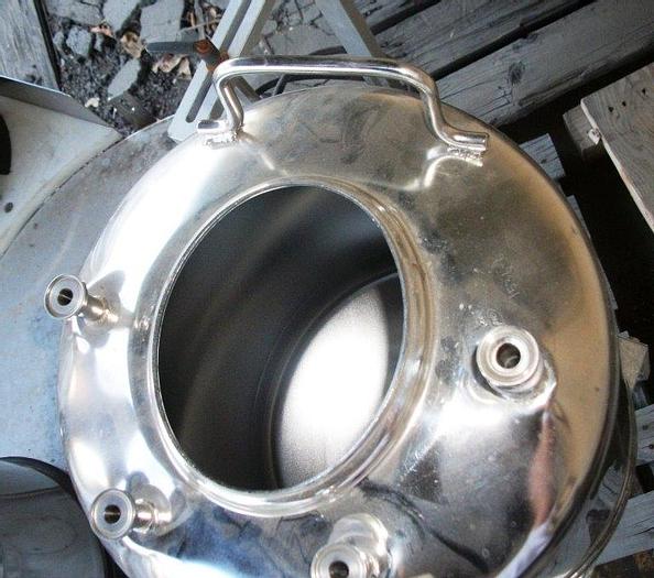 Used Tank, 6 Gallon, 316L Stainless Steel, Pressure, 9" x 25", Alloy #S741350