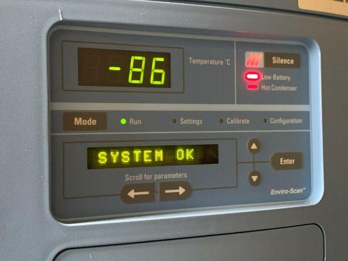 Used Thermo Scientific 8606 -86 ºC Ultra Low Laboratory Freezer 23 Cu Ft 230V