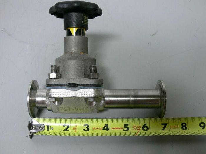 Used ITT Corp. Pure Flow 1-316L-RA25MAX-CWP200 Diaphragm Valve w/ 1" Sanitary Fitting