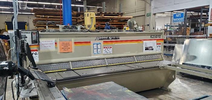 Used 2017 10'x1/4" Accurshear Model 625010 Squaring Shear