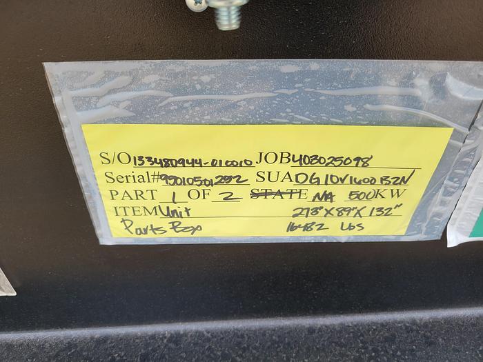 New MTU 500 kW Diesel Standby Generator Set