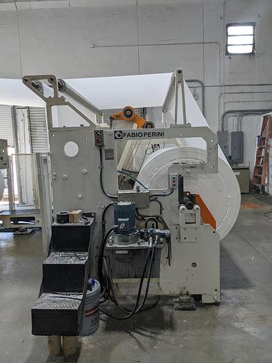 Used 91" WIDE 1992 PERINI 813 BATHROOM TISSE/KITCHEN TOWEL CONVERTING LINE