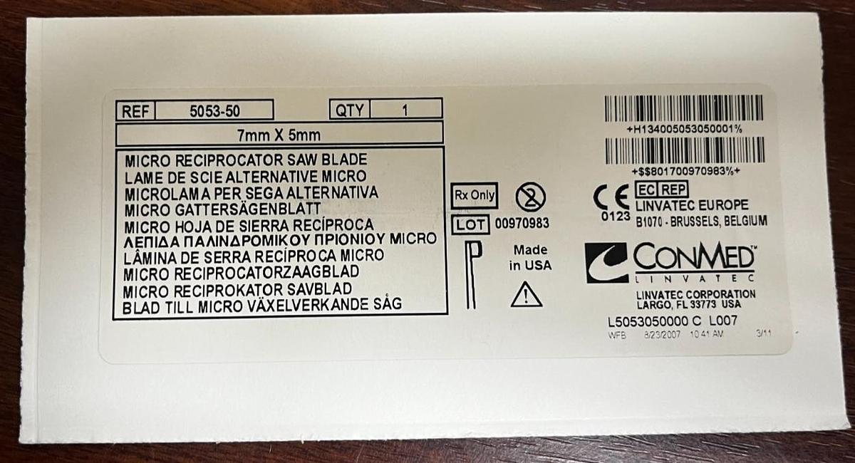 Used Hall/Micro 5053-50 Reciprocator Saw Blade in Excellent Working Condition-NEW!!!