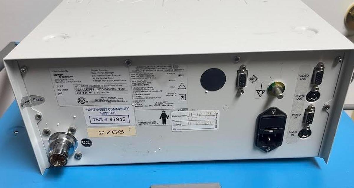 Used Stryker Endoscopy 620-040-503 / F112 40L (40 Liter) CORE High Flow Insufflator