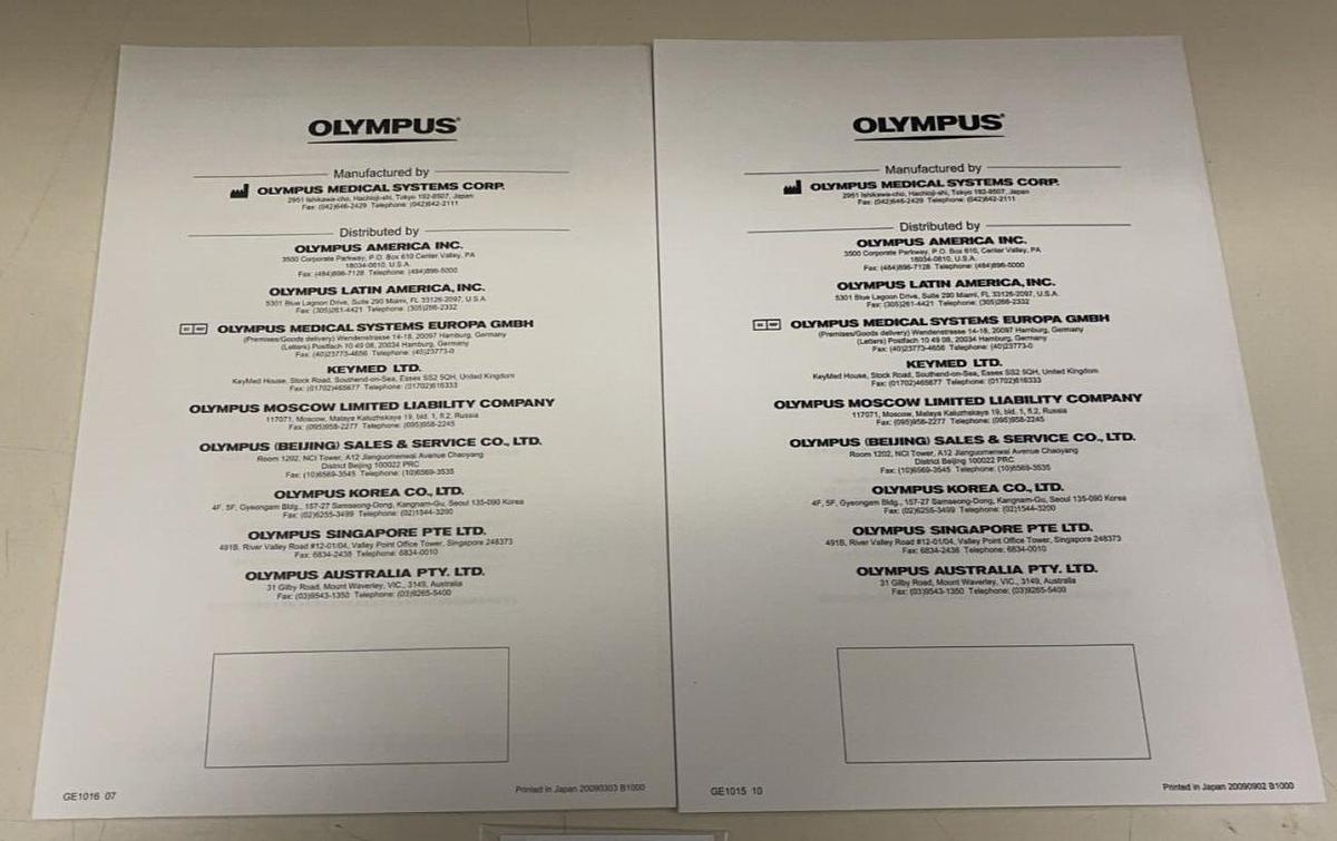 Used Olympus GIF-160, CF-160, PCF-160 Video Endoscope Manual