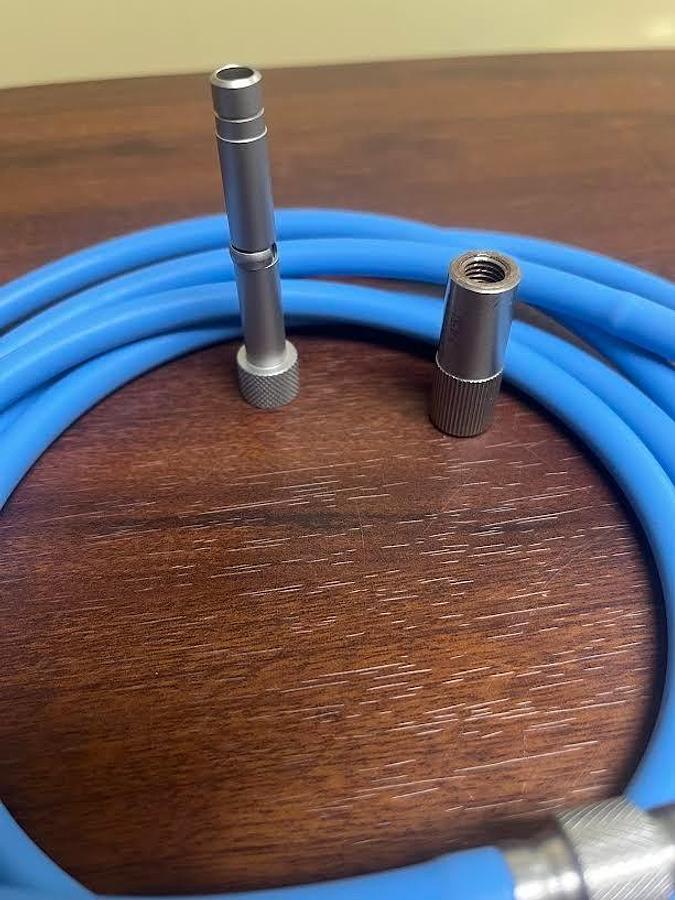Used Dyonics 2985 Fiber Optic Light Cable w/ 2 Cable Fitting - Exc. Working Condition