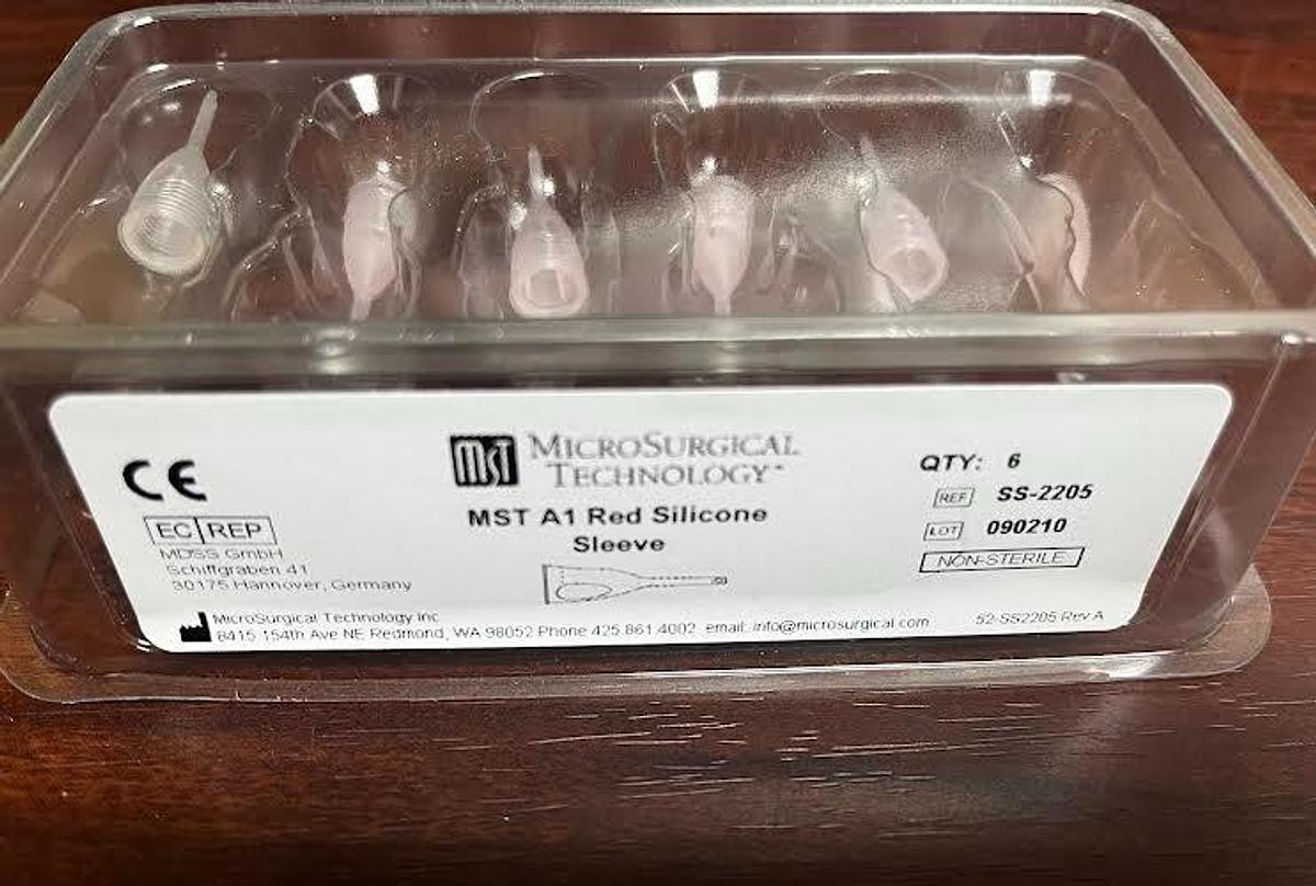 Used MTS SS-2205 MICROSURGICAL TECHNOLOGY A1 RED SILICONE SLEEVE SET OF 6--- New
