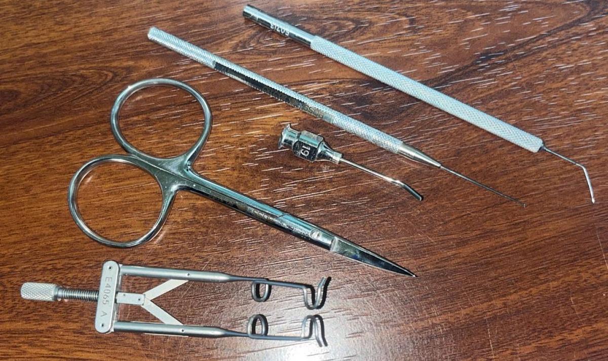 Used Assortment of Eye Instruments 14 PC Set with Case (Storz & Rhein)