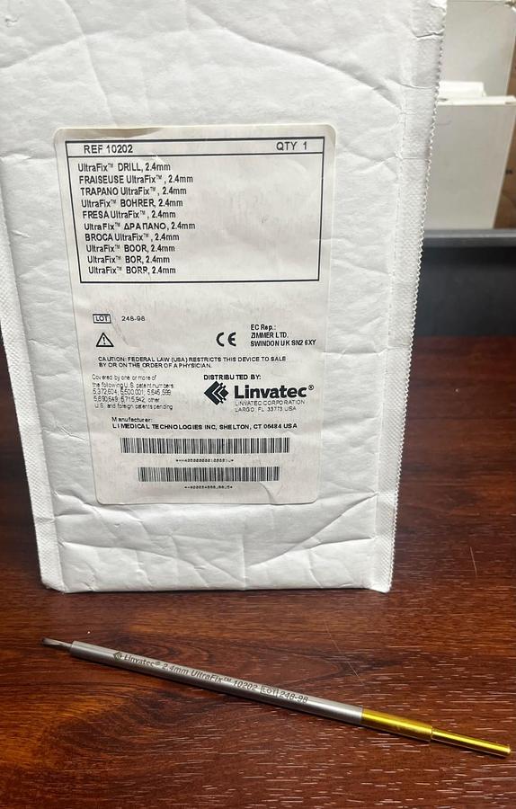 Used Conmed/Linvatec 10202 UltraFix Micromite Drill Bit 2.4 mm -- New --