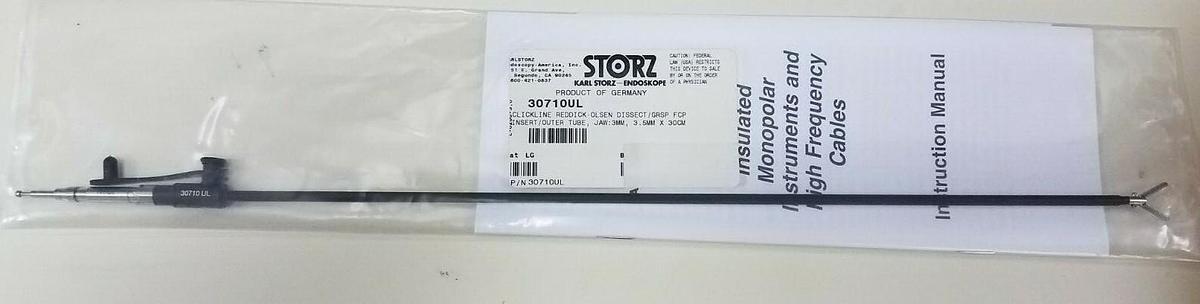 Storz Clickline Dissecting Grasper 30710UL w/outer sheath in original packaging