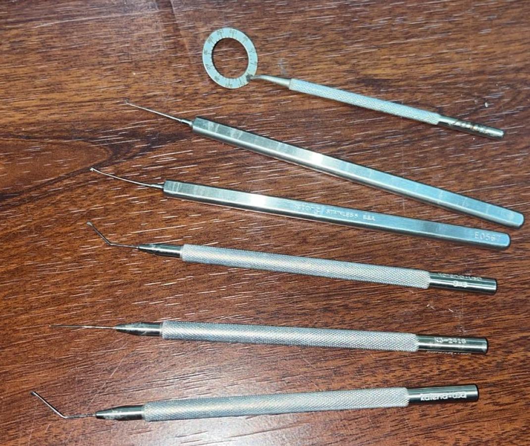 Used Assortment of micro Instruments 23 Piece Set with Case (Storz & Rhein)