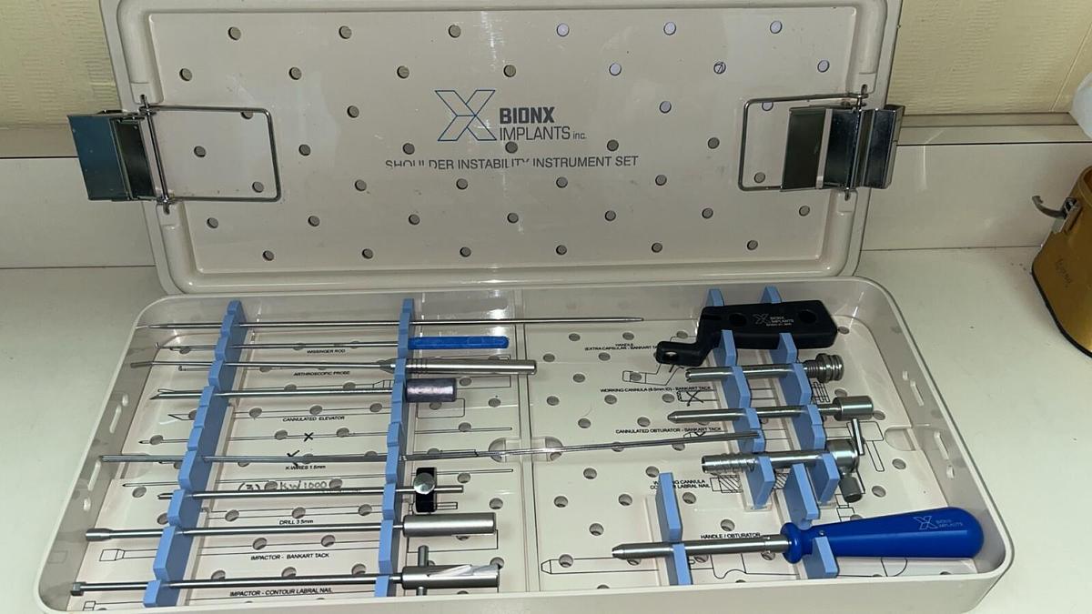 Used Bionx Shoulder Instability Instrument Set W/ Case -Excellent Working Condition