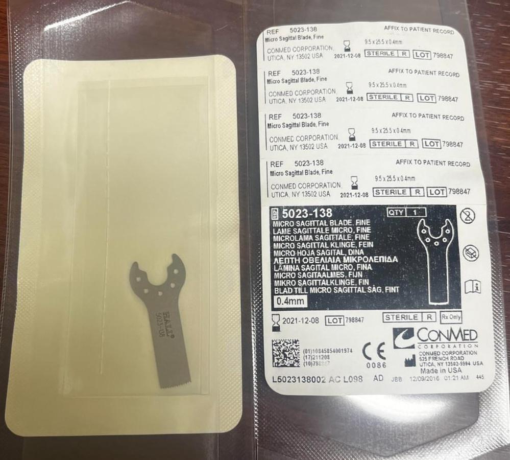 Used Hall 5023-138 Micro Sagittal Blade Fine. --- Sold as is- New