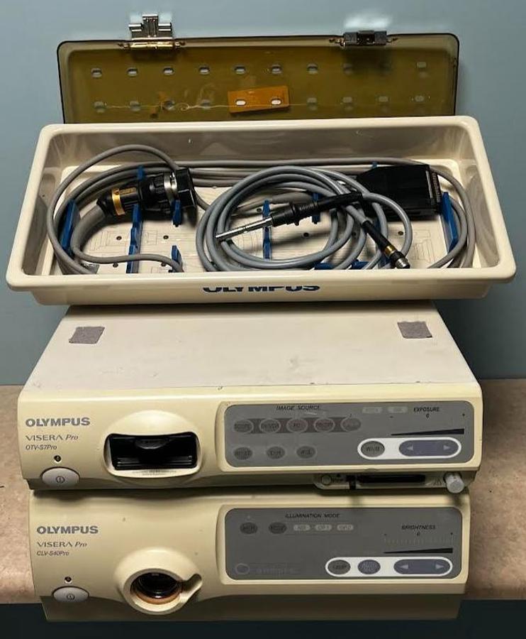 Used Olympus Processor OTV-S7PRO w/CLV-S40PRO OTV S7H-NA-12E CAMERA & LIGHT CABLE