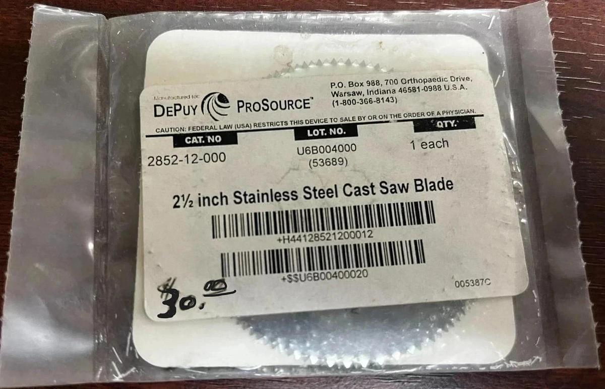 Used 2852-12-000 PROSOURCE 2 1/2" STAINLESS STEEL CAST SAW BLADE --NEW