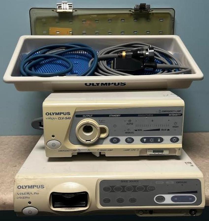 Used Olympus Digital Processor OTV-S7PRO w/CLV-S40 OTV S7H-NA-12E CAMERA & LT CABLE