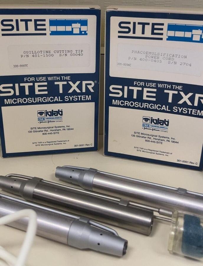 Used SITE Microsurgical Phaco Handpiece 400-3110 15PC SET - NOT TESTED-SOLD AS IS