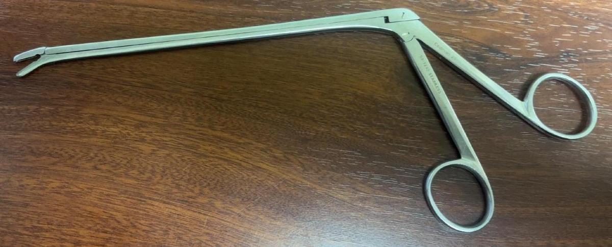 Used Codman 53-1233 Cushing Intervertebral Disc Rongeur- Excellent Working Condition.