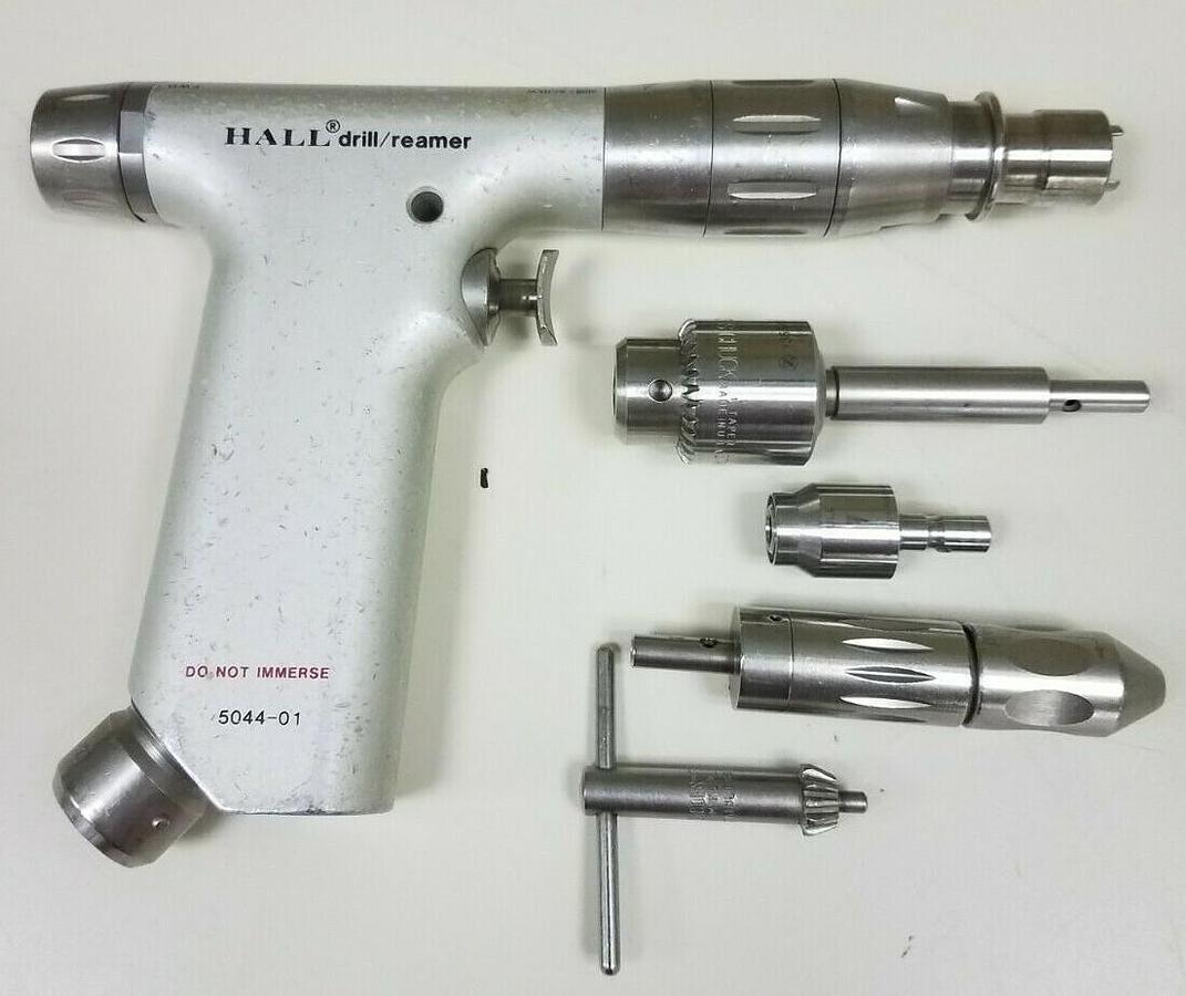 Used Hall 5044-01 Drill/Reamer with 3 attachments, key & hose- exc working condition