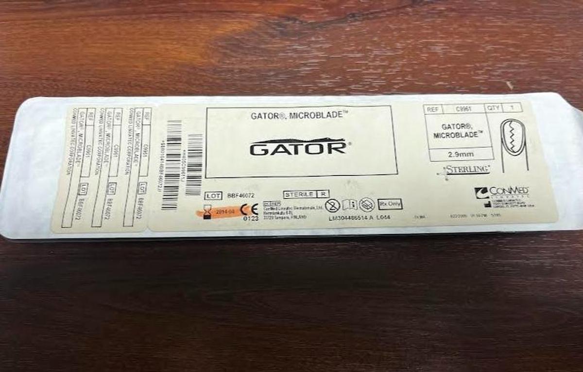 Used CONMED C9961 2.9mm, Micro Hub, Sterling, Blade Gator --Excellent Condition --New
