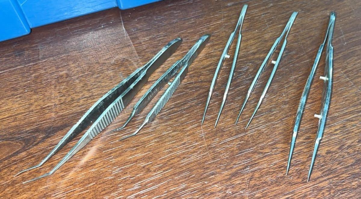 Used Assortment of micro Instruments 23 Piece Set with Case (Storz & Rhein)