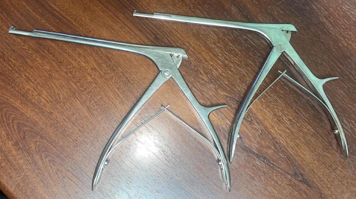 Used Lawton 45-0744 Kerrison Rongeurs & 90° Rongeurs --Excellent Working Condition.