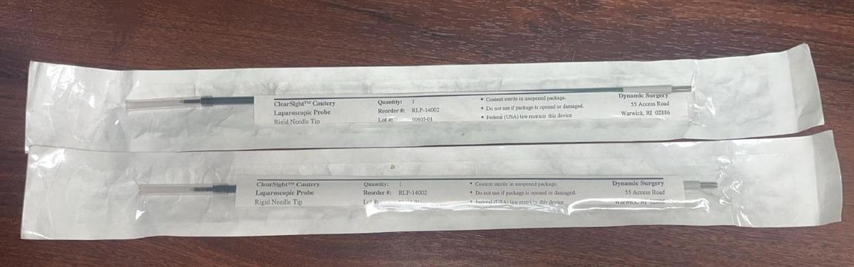 Used ClearSight Laparoscopic Cautery Probes RLP-14002 Rigid Needle Tip-New Sold as Is
