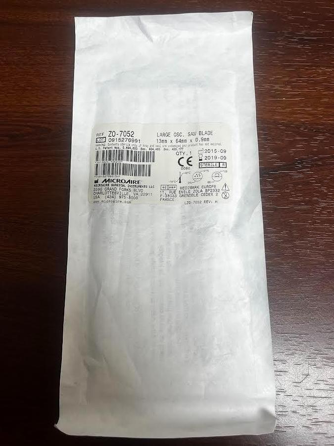 Used MicroAire Z0-7052 Large Oscillator Saw Blade 13mm x 64mm x 0.9mm -New -