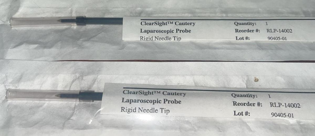 Used ClearSight Laparoscopic Cautery Probes RLP-14002 Rigid Needle Tip-New Sold as Is