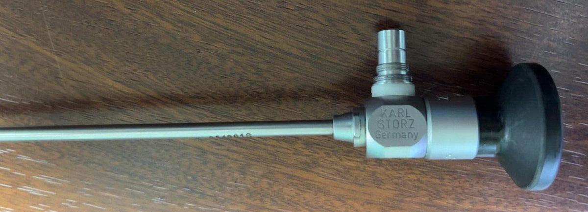 Used Storz 27005E 4mm 120° Cystoscope in excellent working condition with warranty